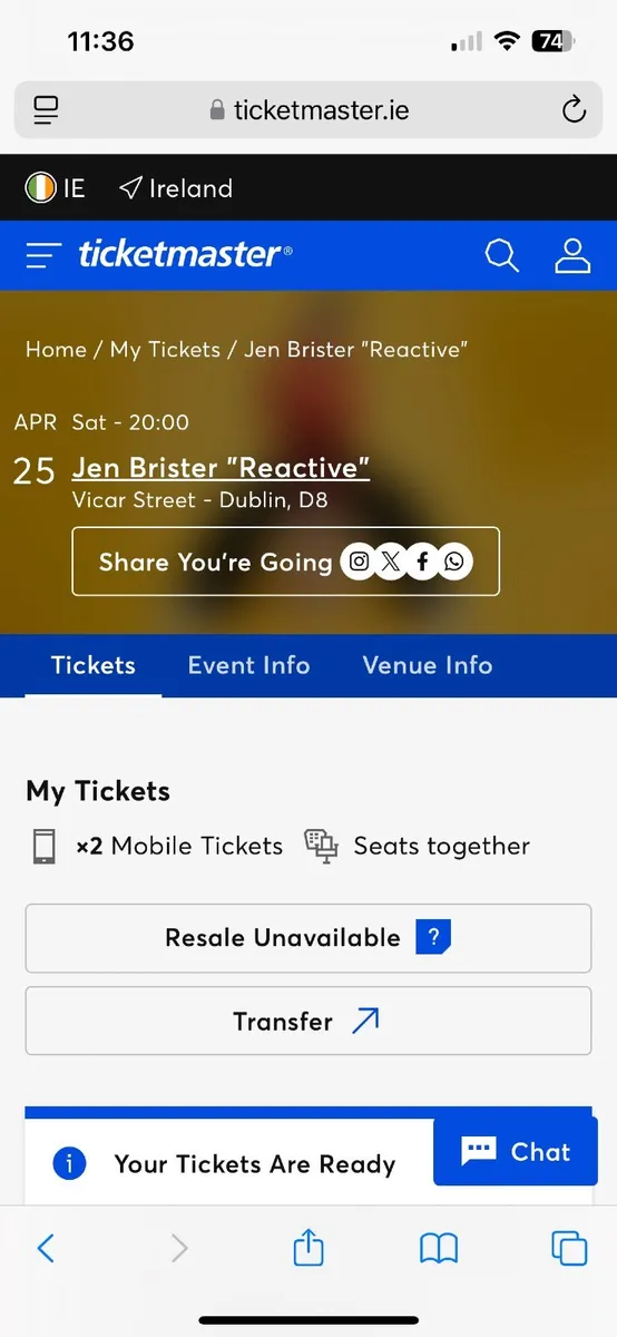 2 x Jen brister comedy tickets Vicar Street - Image 2