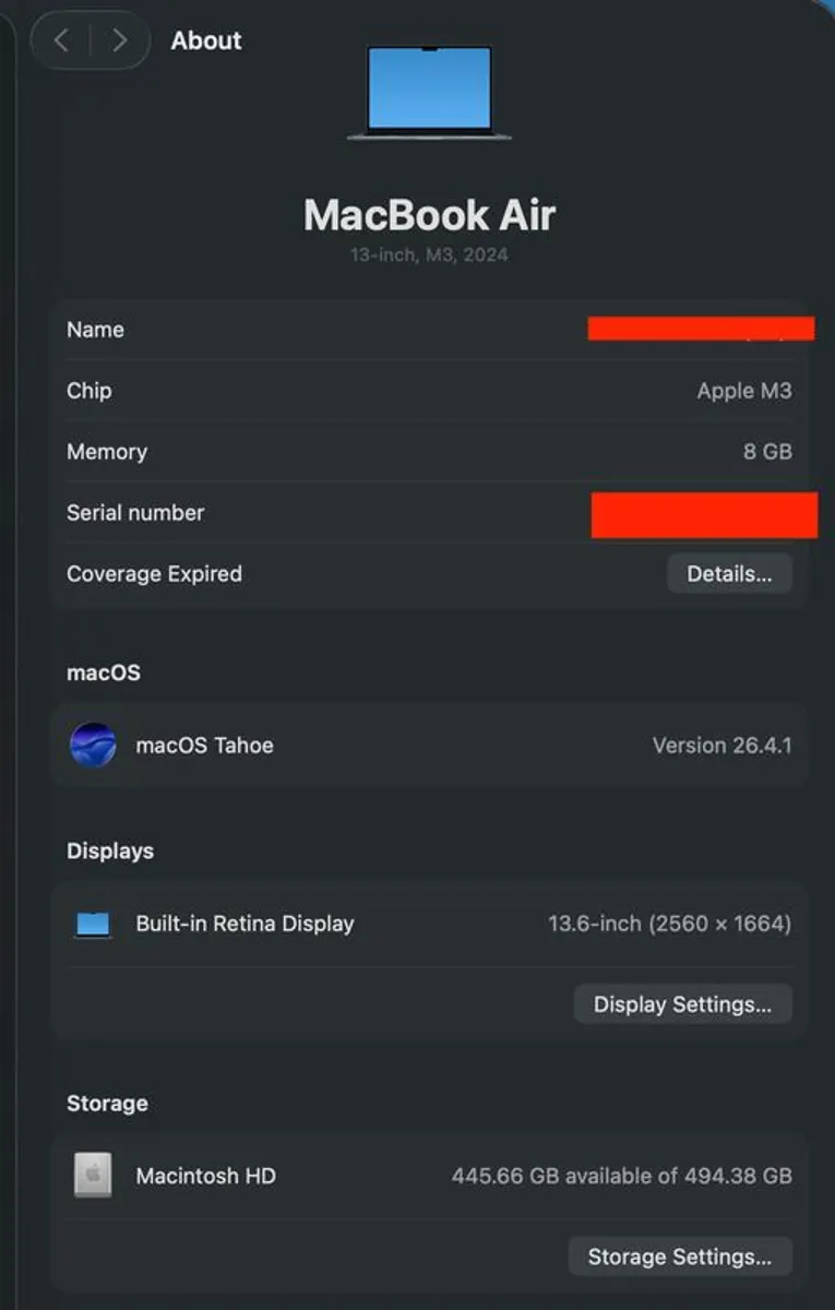 MacBook Air 13" with M3- 512GB - Image 4