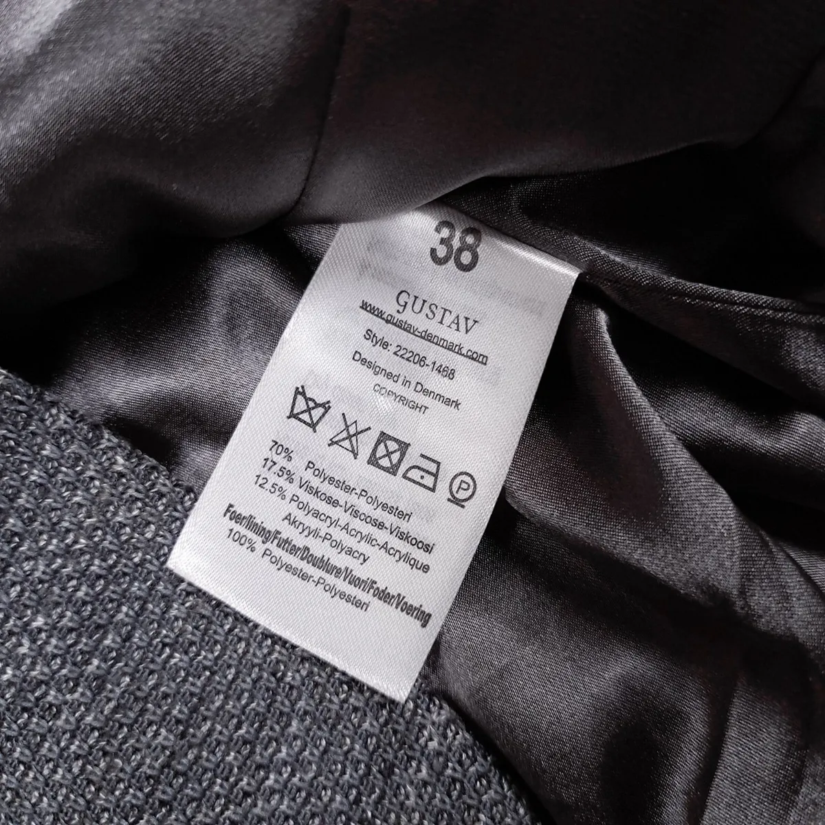 Gustav Grey Blazer Metallic Trim 10UK/38EU - Image 4