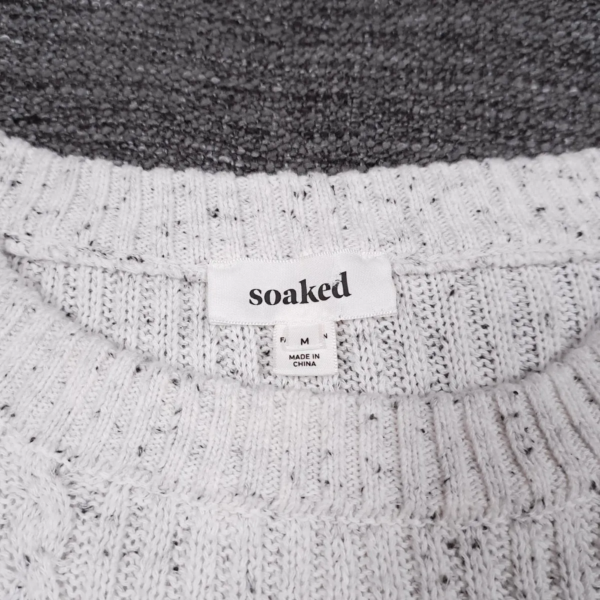 Soaked White Speckled Knit Vest Size M - Image 4