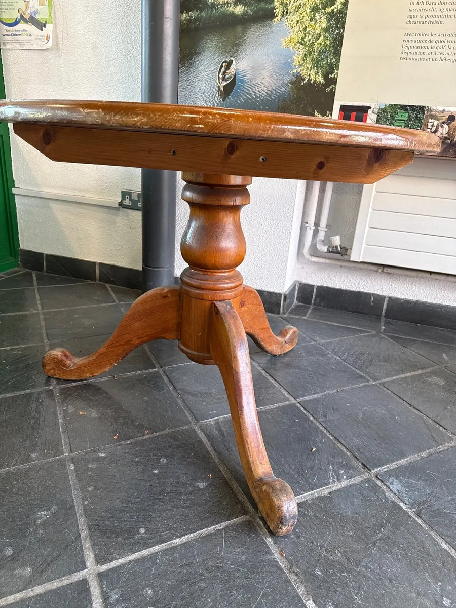 Table solid pine round - Image 2