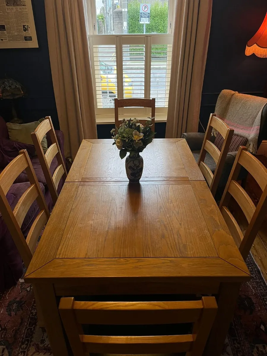 Dining room Table and Six Chairs - Image 3