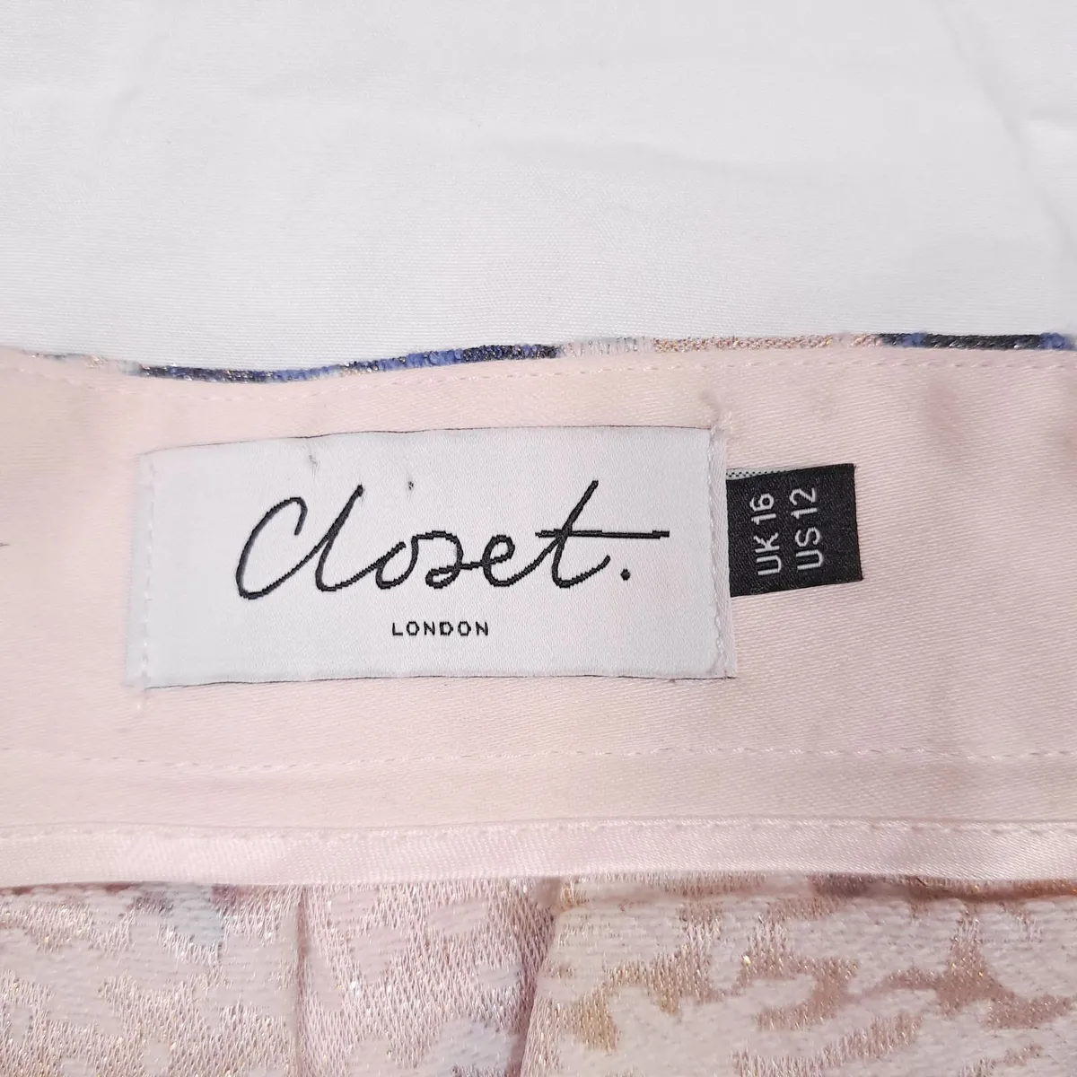 Closet Multi-Color Geometric Glitter Skirt 16UK - Image 3