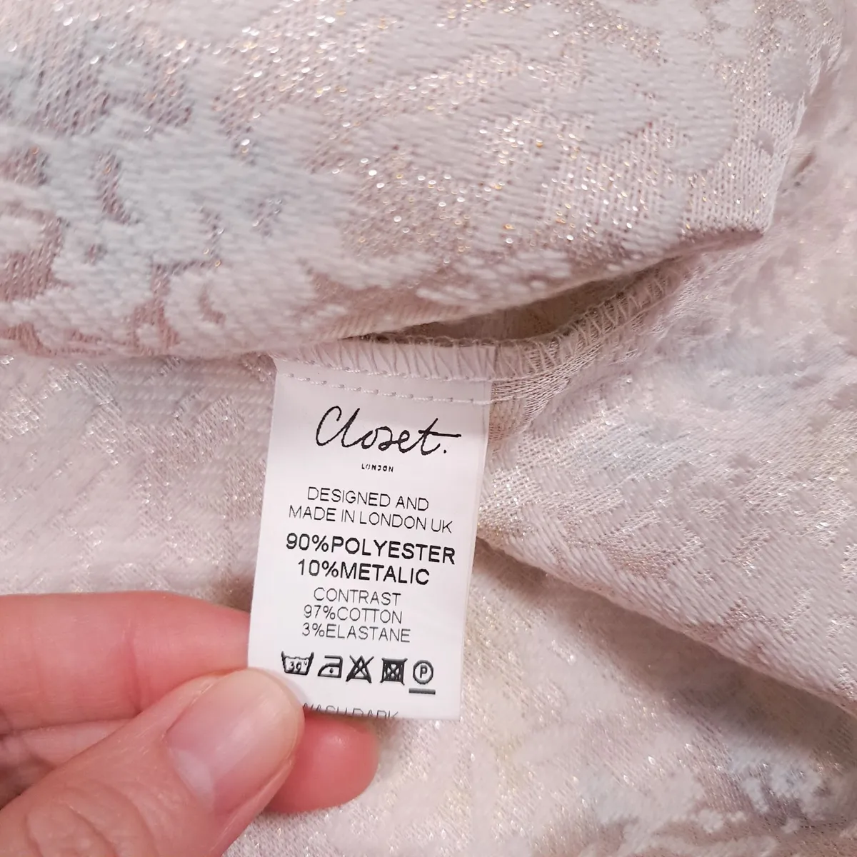 Closet Multi-Color Geometric Glitter Skirt 16UK - Image 4