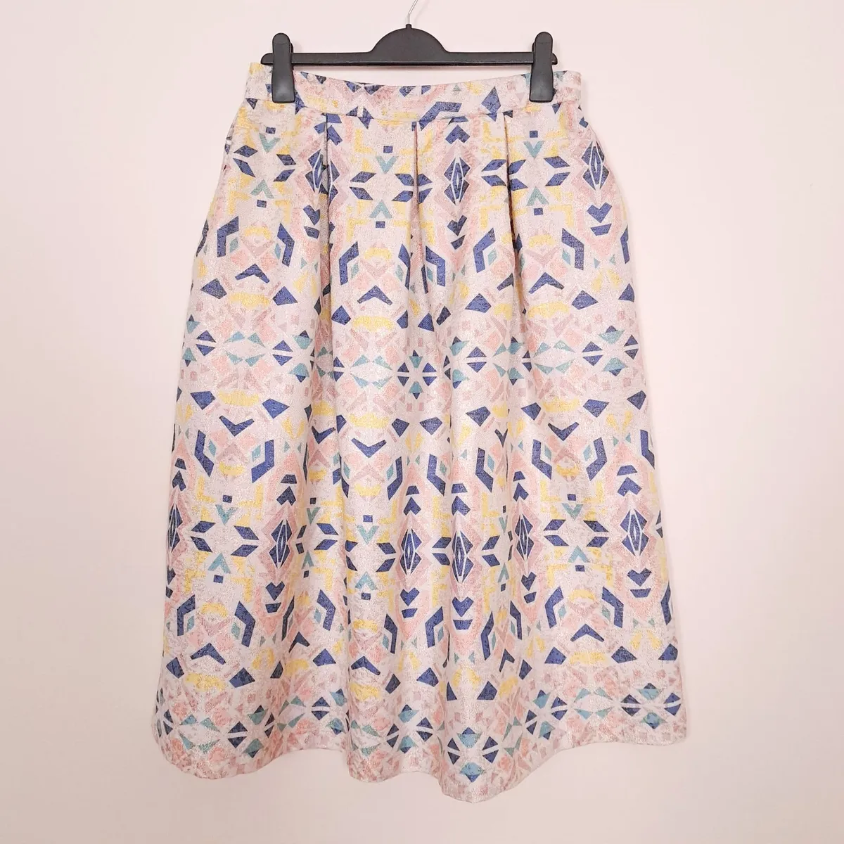 Closet Multi-Color Geometric Glitter Skirt 16UK - Image 1