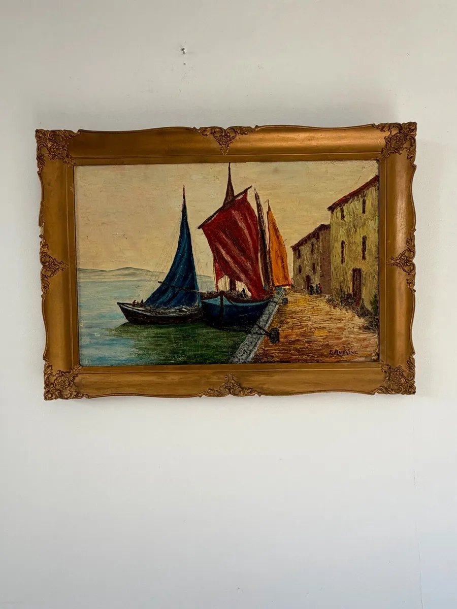 Framed Oil Painting - Image 1
