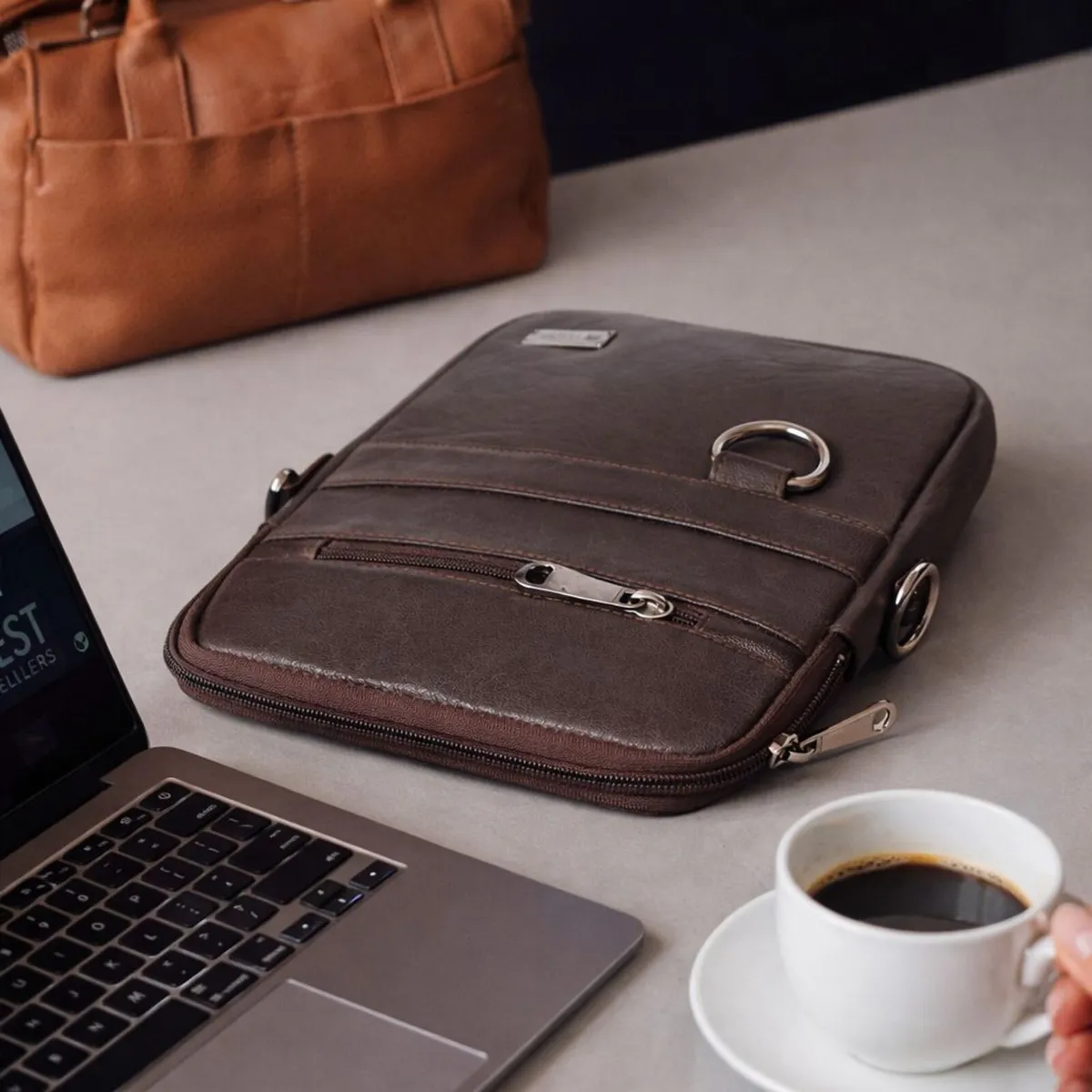 Leather Crossbody Sling Bag Genuine Leather Purse - Image 3