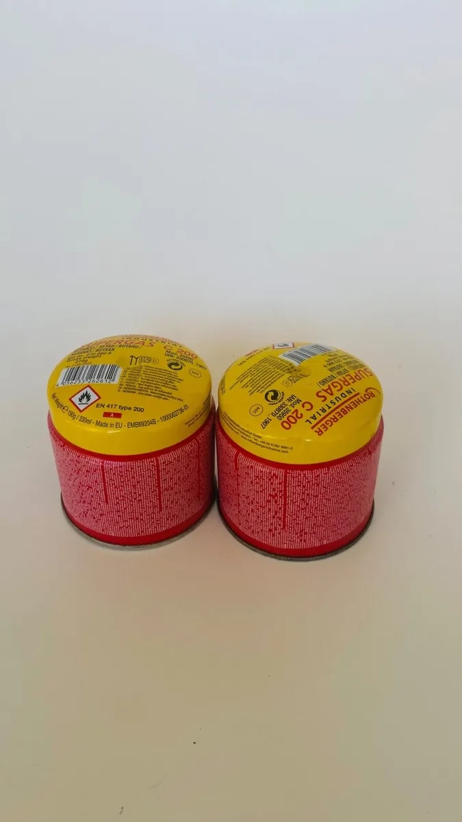 Camping Gas Canisters – 2 x Supergas C200 (New) - Image 1