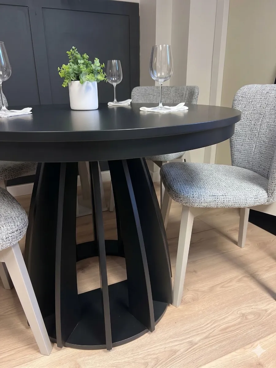 Axis Black Extendable Dining Table – 100–140cm - Image 4