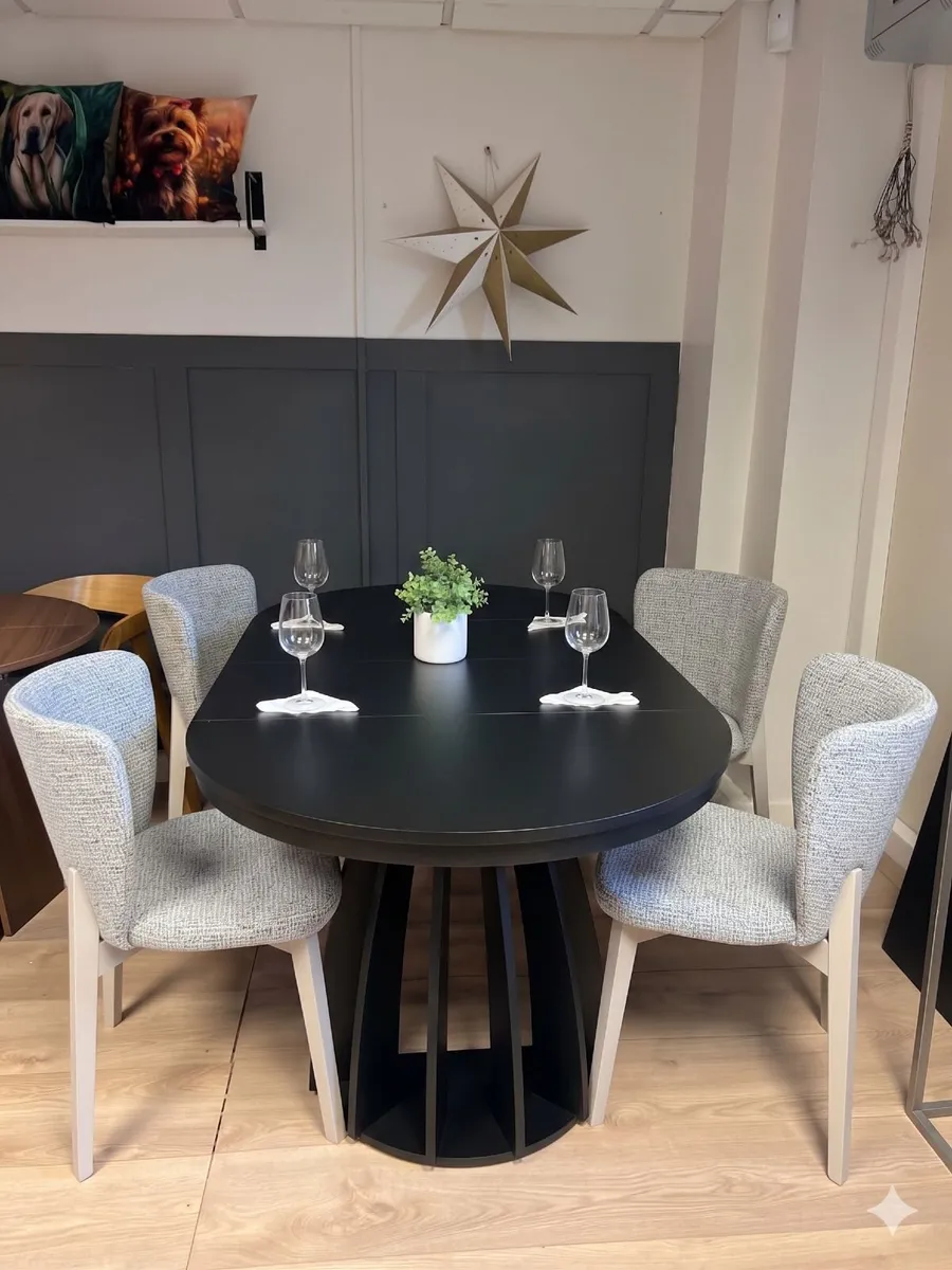 Axis Black Extendable Dining Table – 100–140cm - Image 3