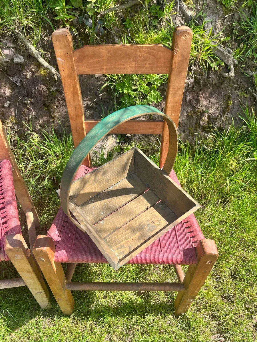 Vintage Pine Basket - Image 3