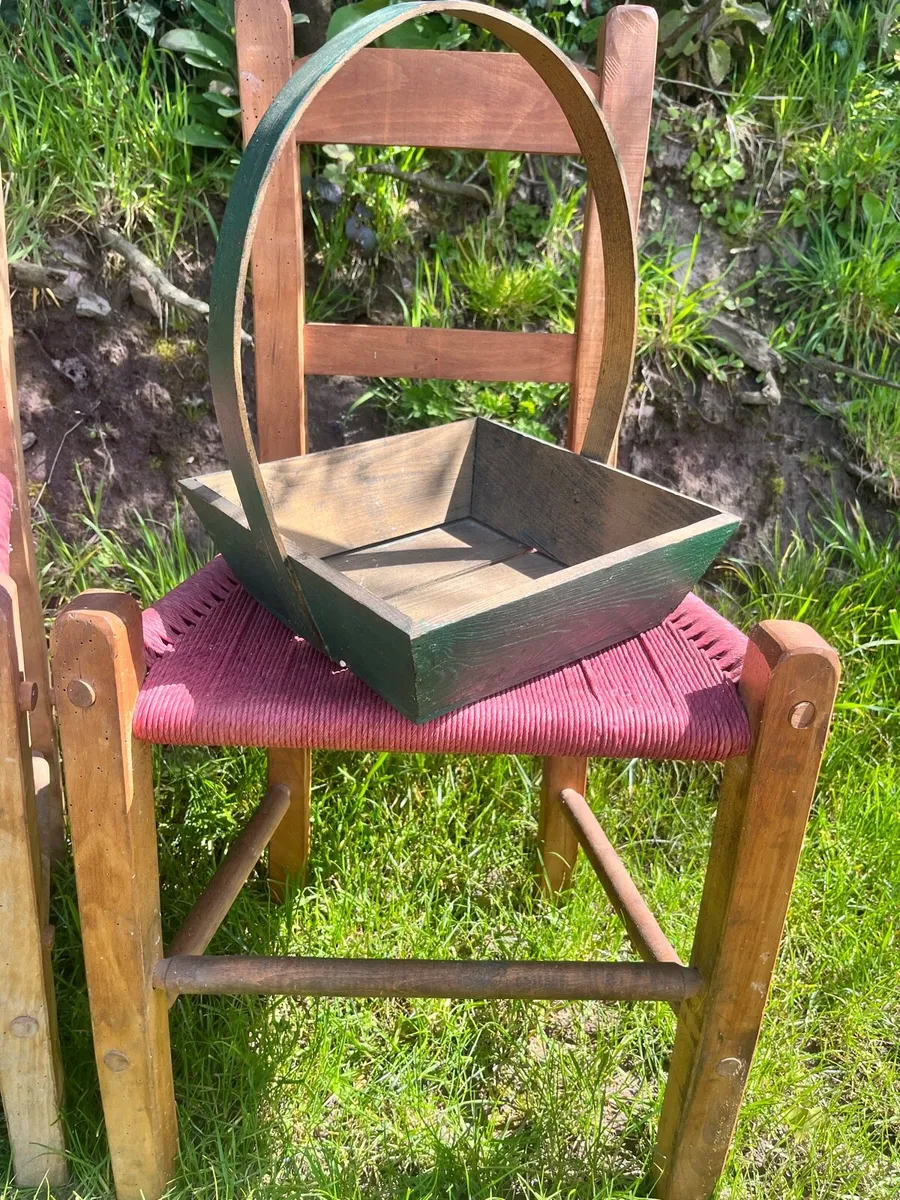 Vintage Pine Basket - Image 1