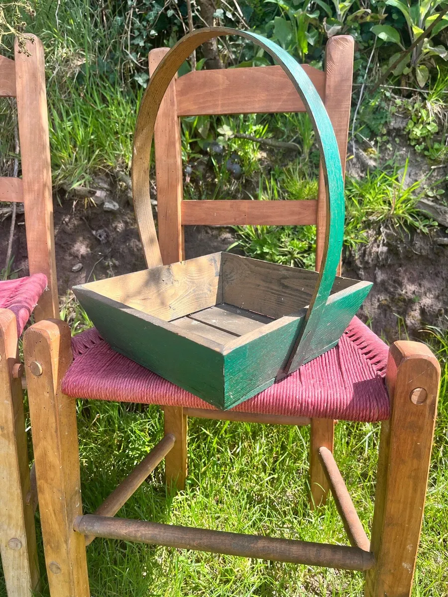 Vintage Pine Basket - Image 2