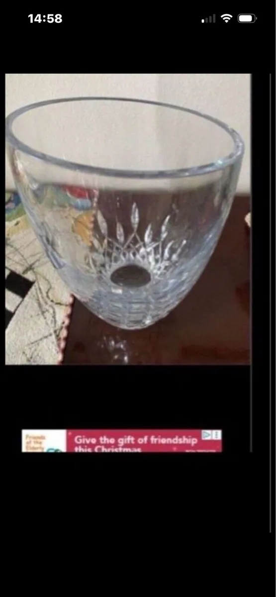 Large Waterford Crystal Angular Vase - Image 4