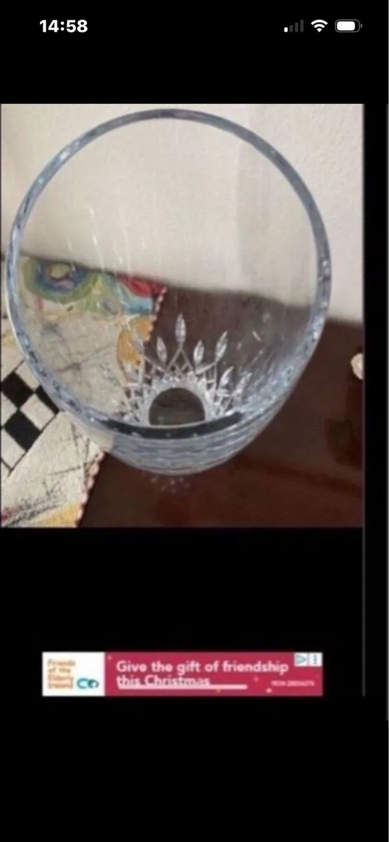 Large Waterford Crystal Angular Vase - Image 2