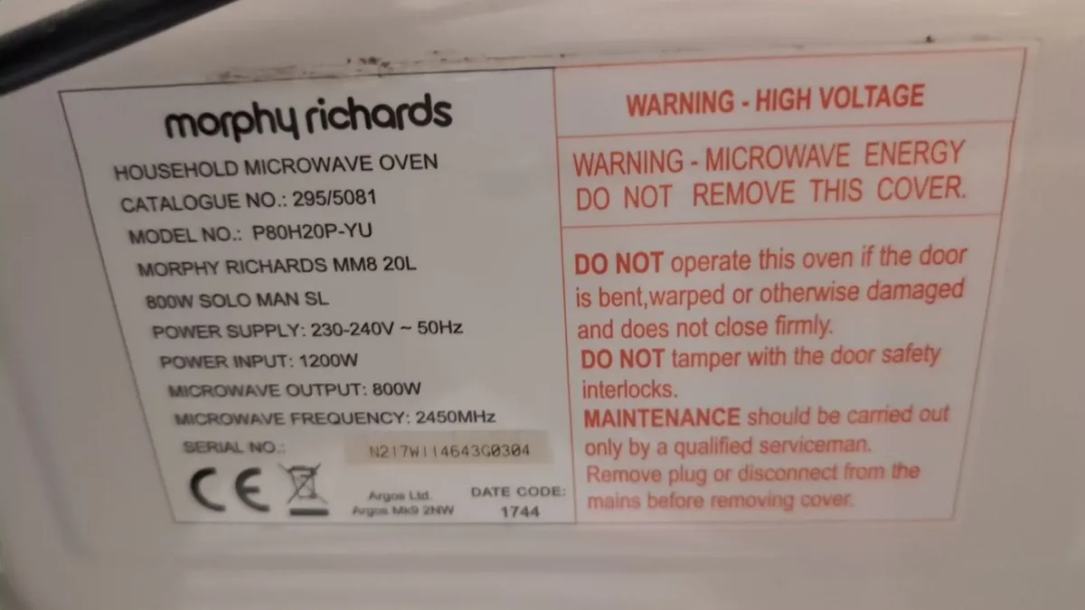 Free 20L 800W Microwave – Collecti Only - Image 2