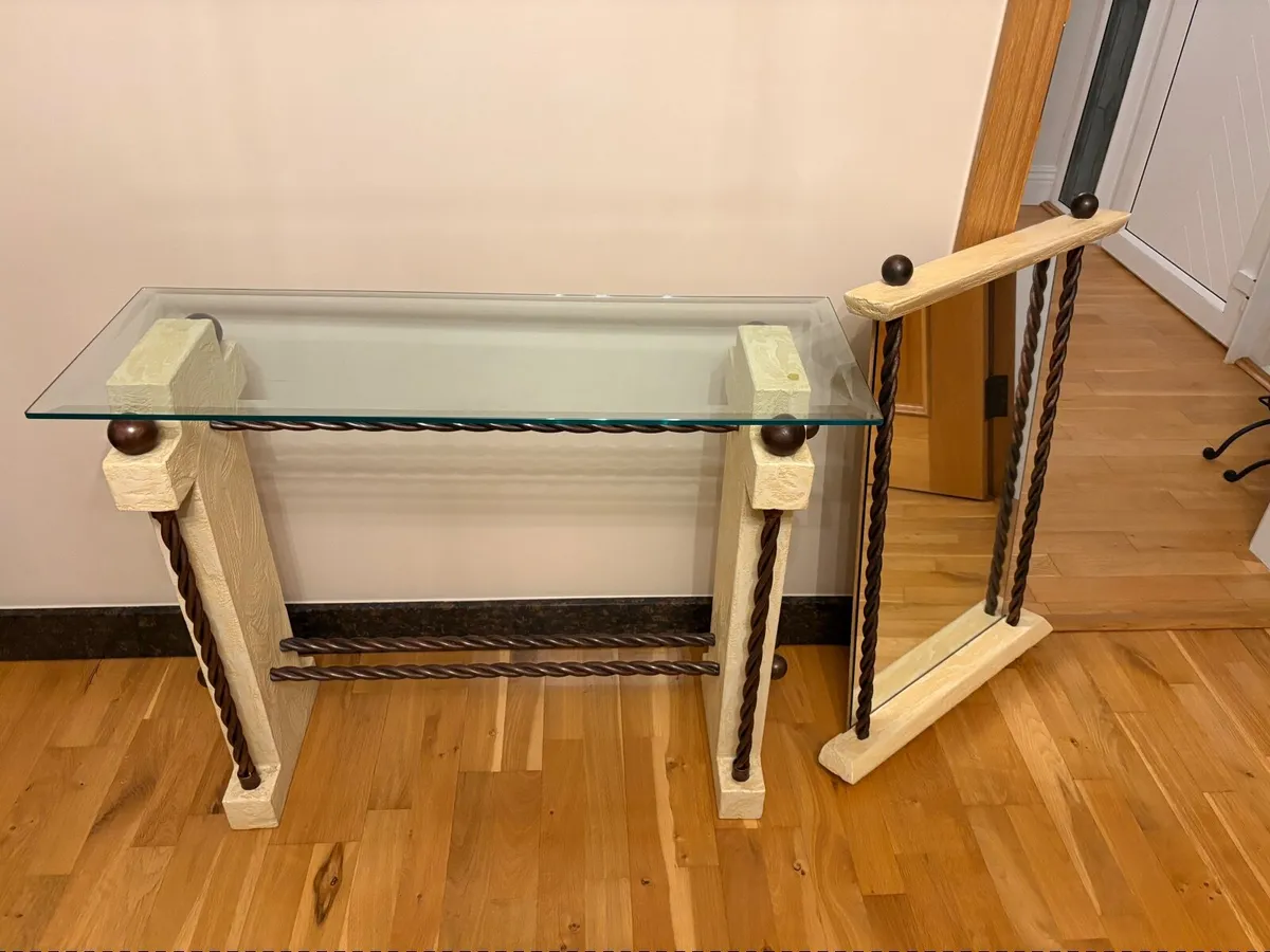 Console table & matching mirror - Image 4