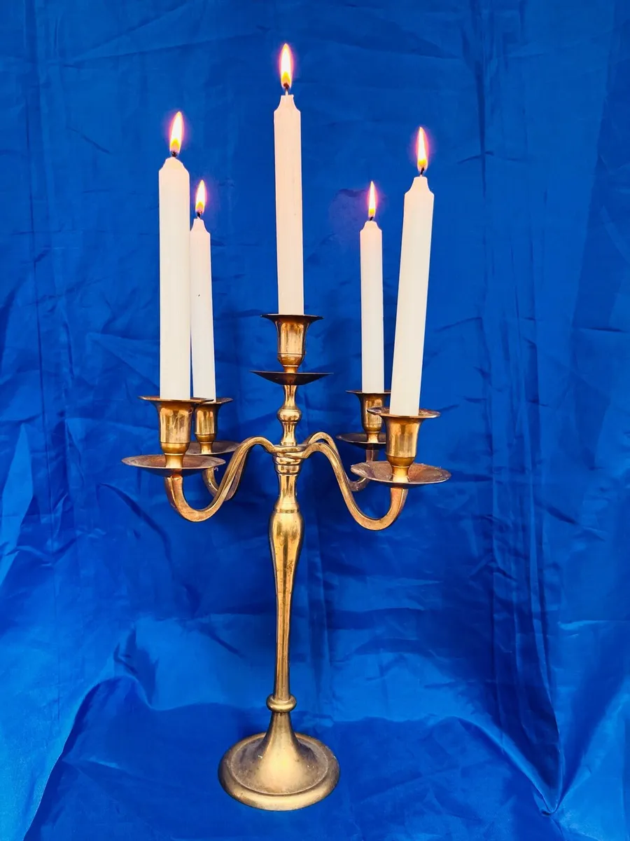 Brass candelabra - Image 1