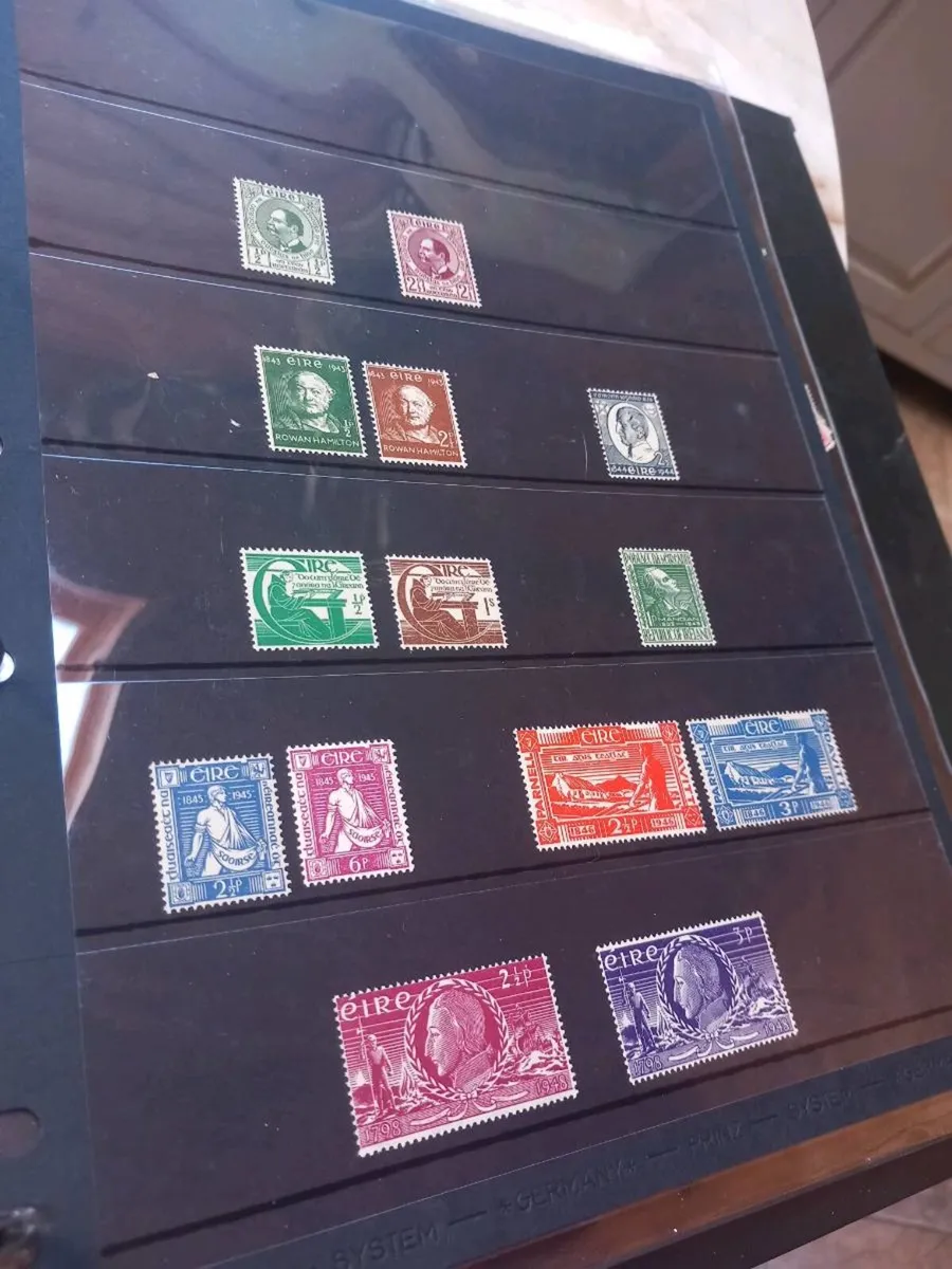 14 old Irish collectible stamps, D18 post 3e - Image 1