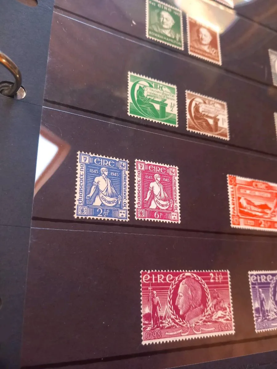 14 old Irish collectible stamps, D18 post 3e - Image 4