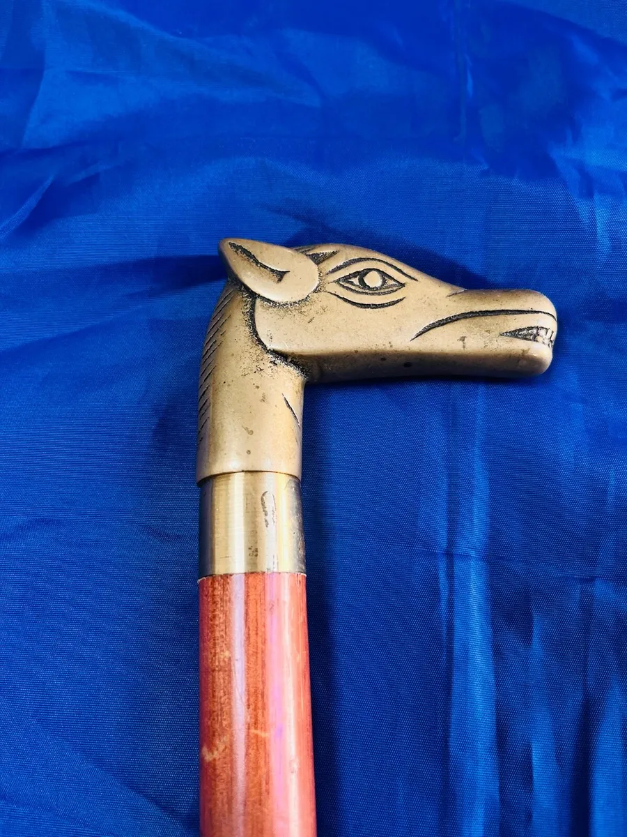 Walking stick with brass handle - Image 1