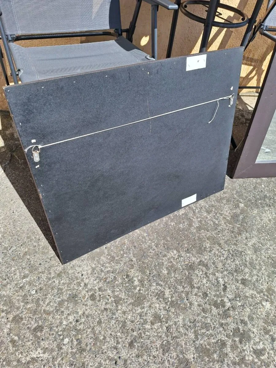 Pair of leather framed mirrors - Image 4