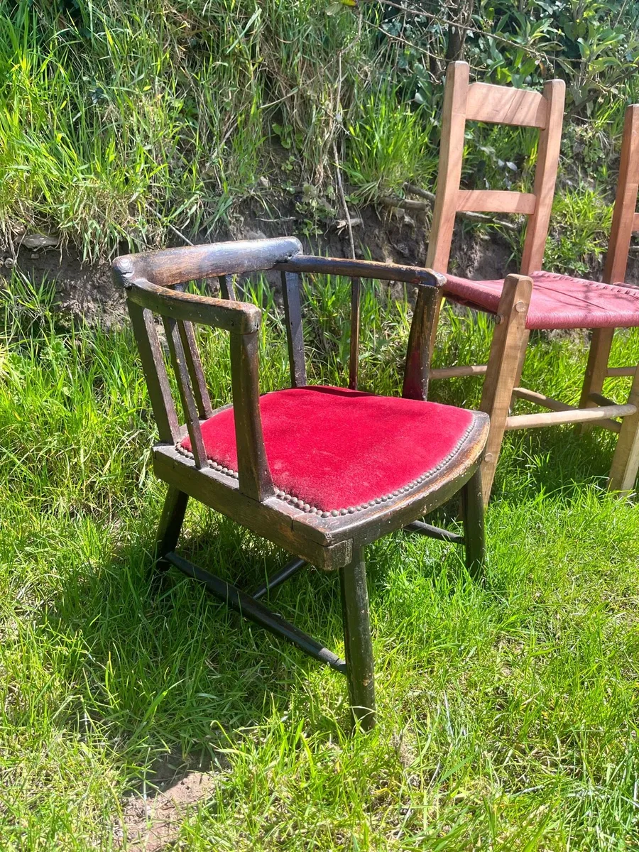 Antique Irish Farmhouse Hedge Chair - Image 2