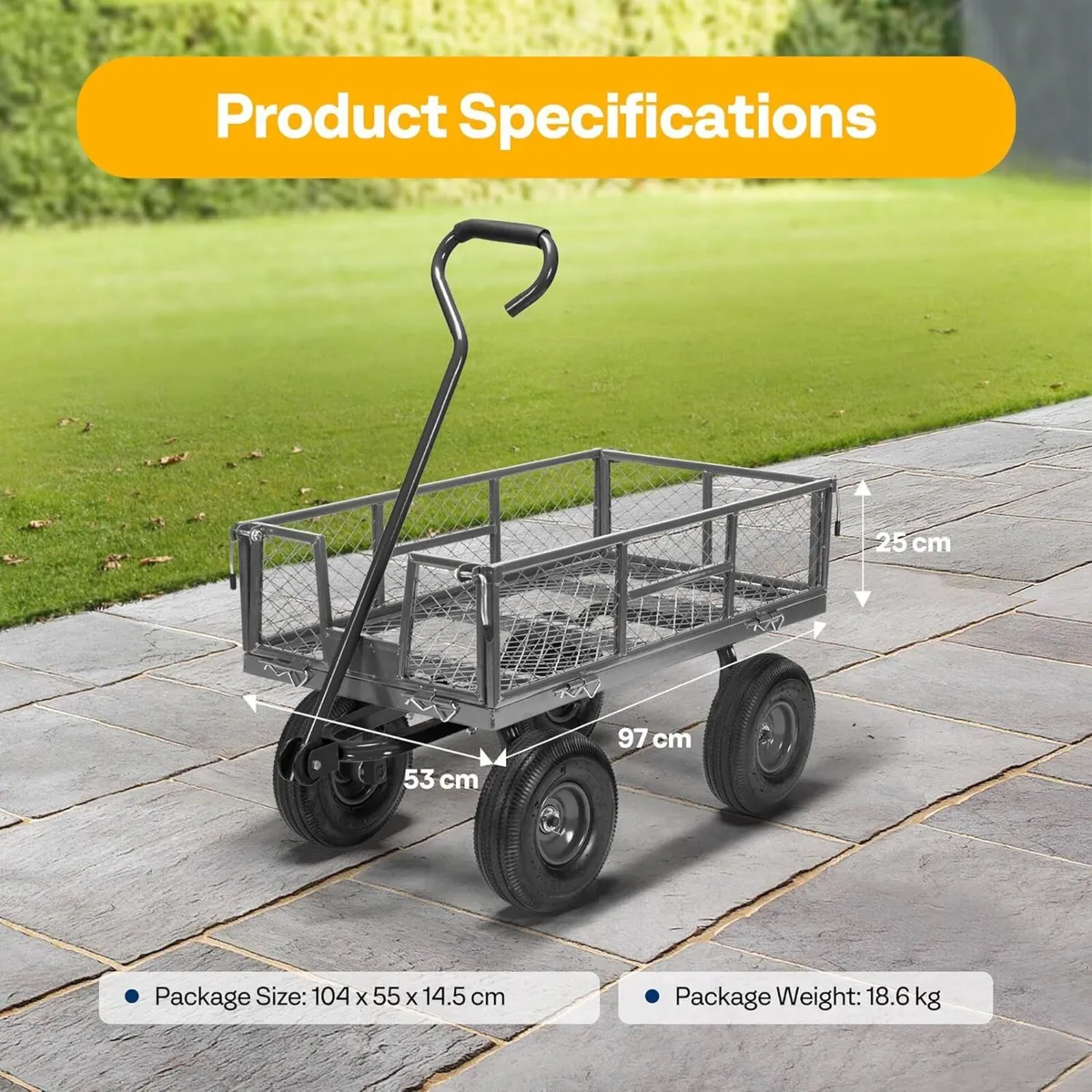 Hand Trolley 400kg Capacity Durable Transport - Image 2