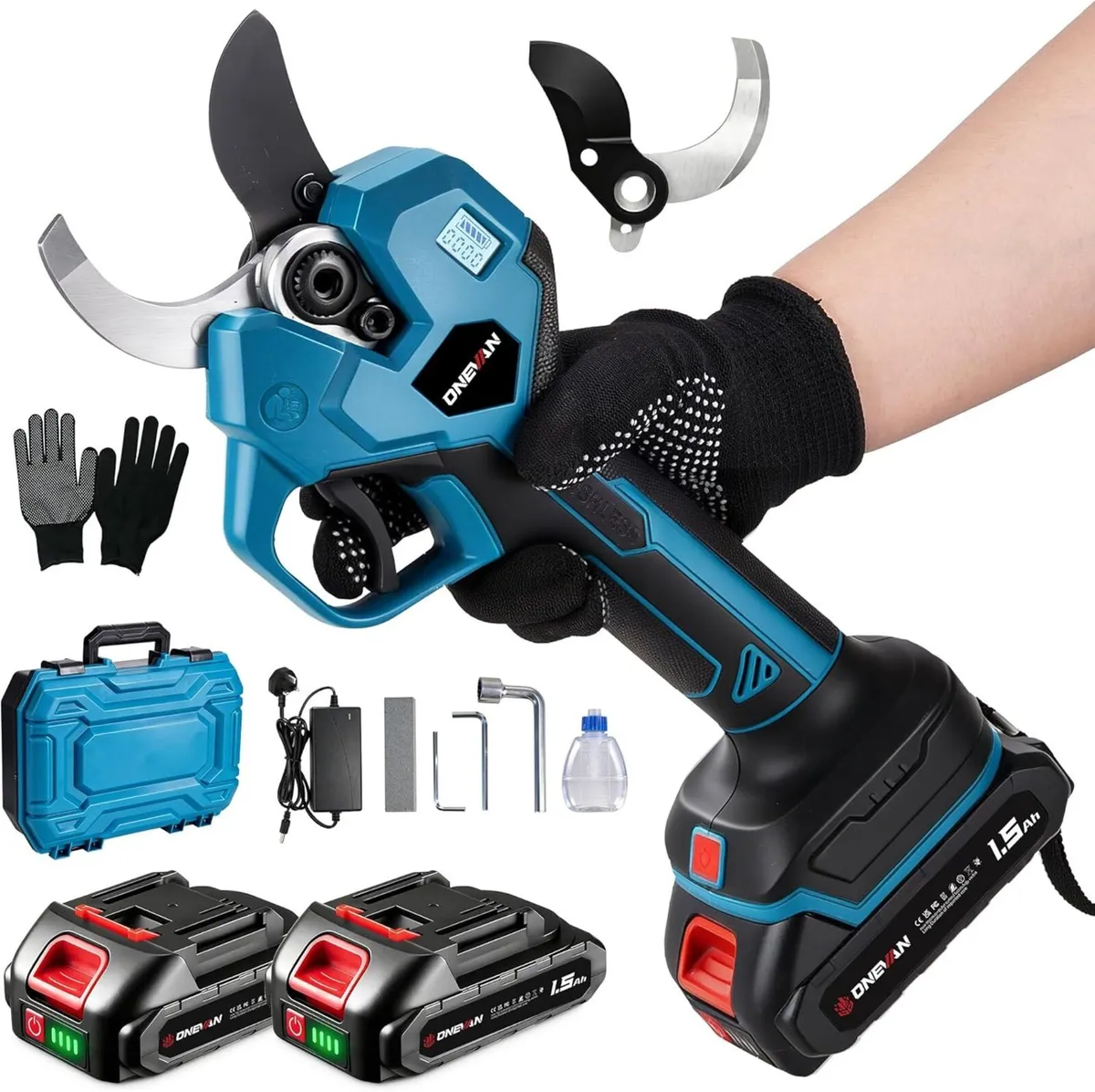 Battery Secateurs Pruning Shears - Max 40mm(1.6inc - Image 1