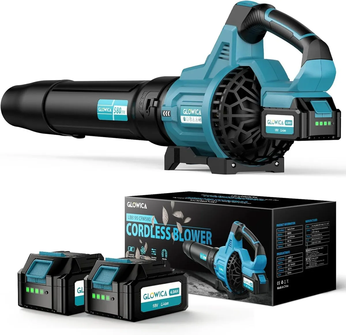 Leaf Blower Cordless 8000mAh Battery with Fast - Image 1