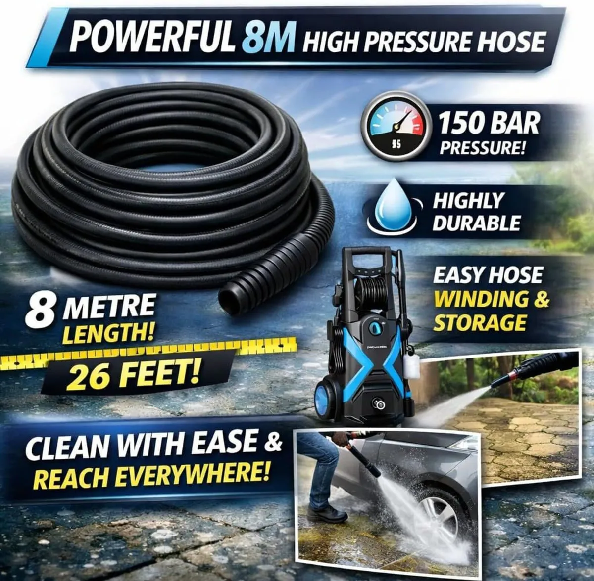 Pressure Washer Electric Power Jet Wash Portable - Image 3