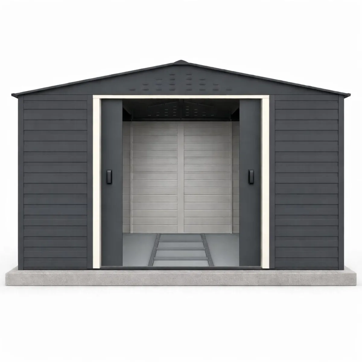 🏡 Alpine 10x10 Steel Garden Shed – Anthracite - Image 2