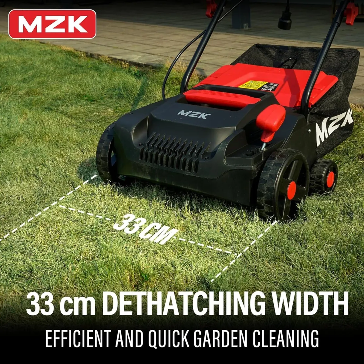 33 cm 13 Amp 2-in-1 Electric Lawn Scarifier and - Image 2