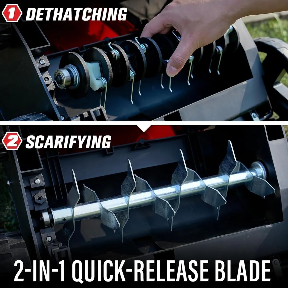 33 cm 13 Amp 2-in-1 Electric Lawn Scarifier and - Image 4