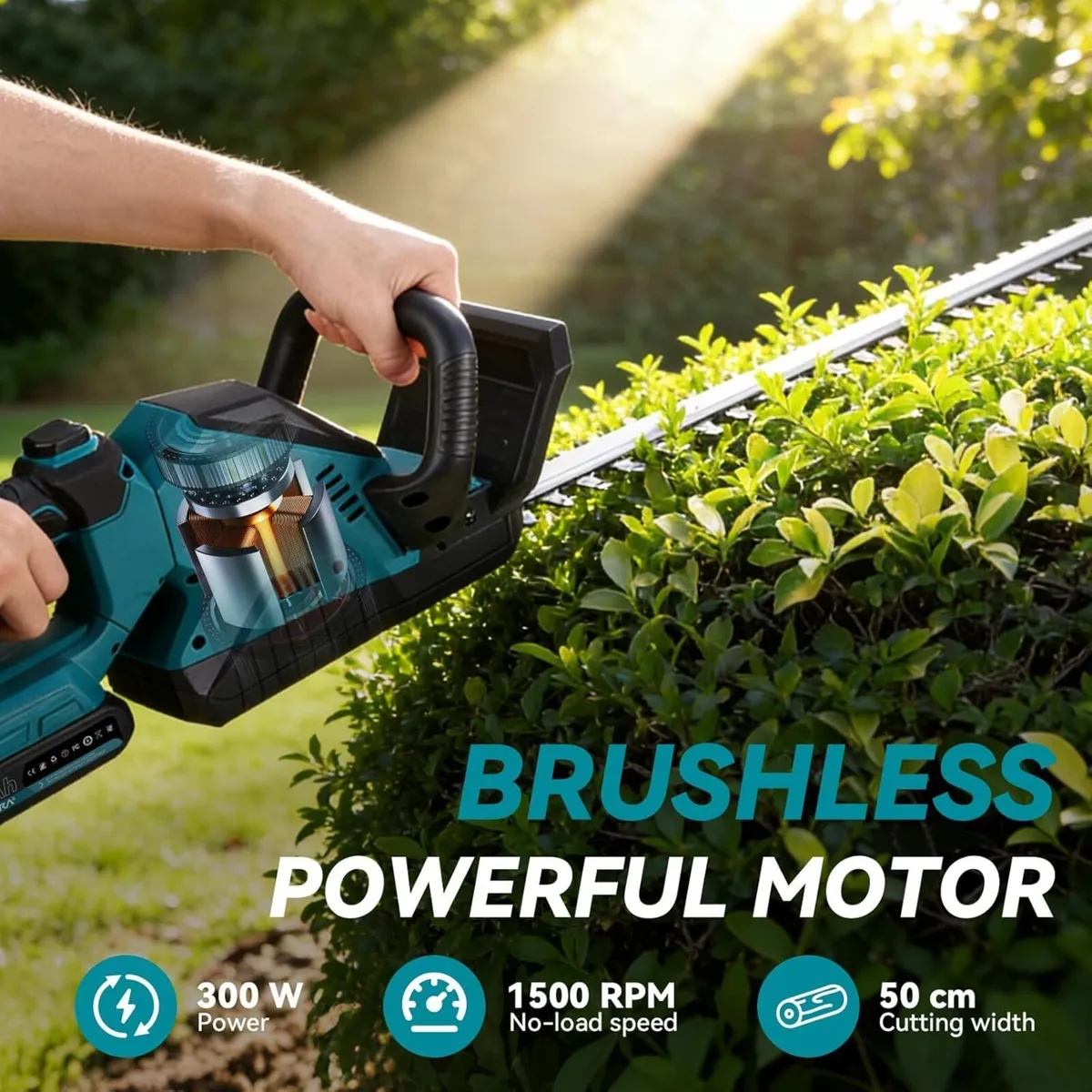 Cordless Hedge Trimmer 20 Dual-Action Electric - Image 2
