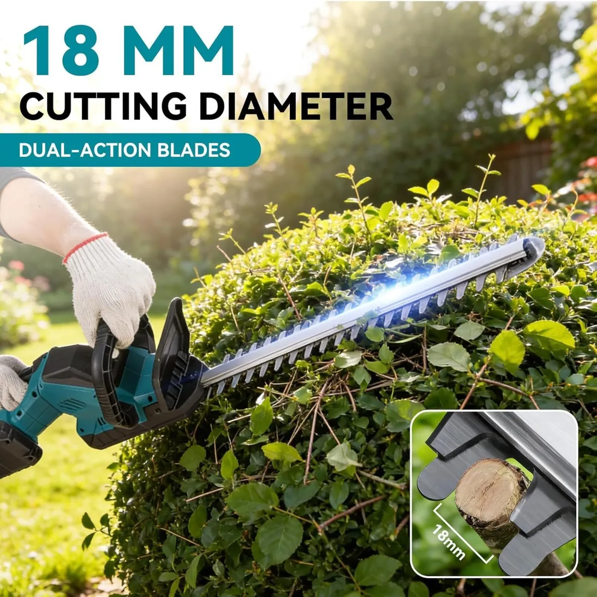 Cordless Hedge Trimmer 20 Dual-Action Electric - Image 4
