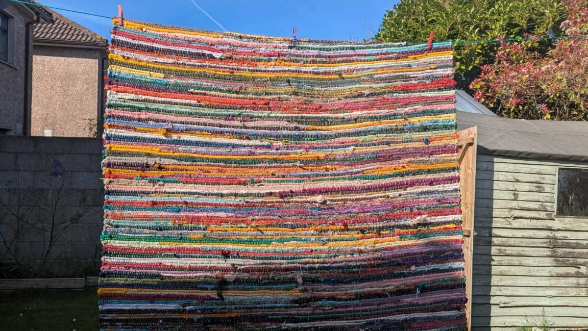 Colourful Rug / Boho Rag Style – 140x215 - Image 2