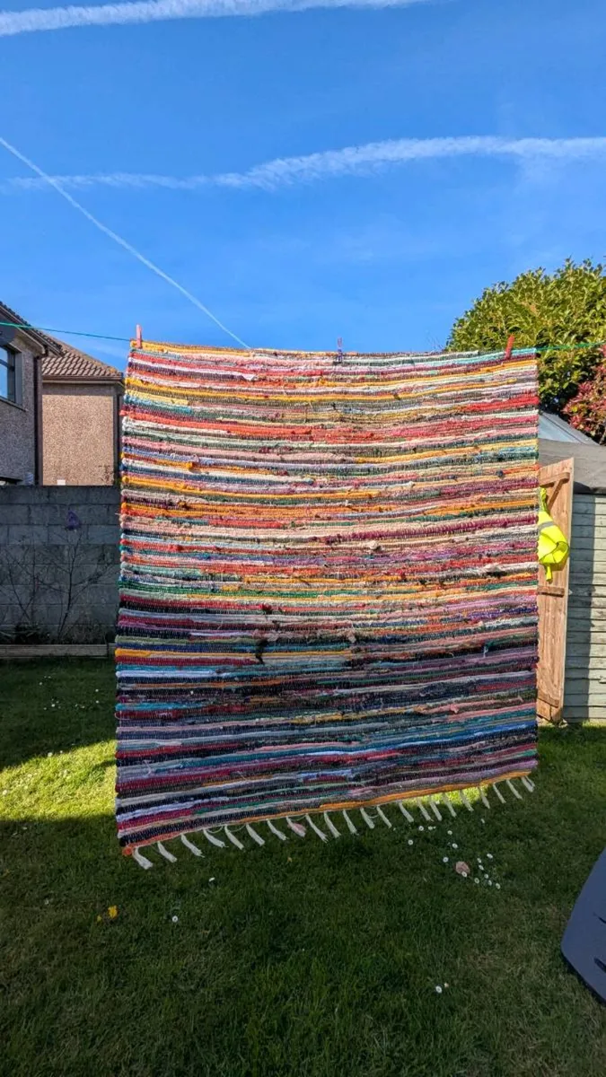 Colourful Rug / Boho Rag Style – 140x215 - Image 1