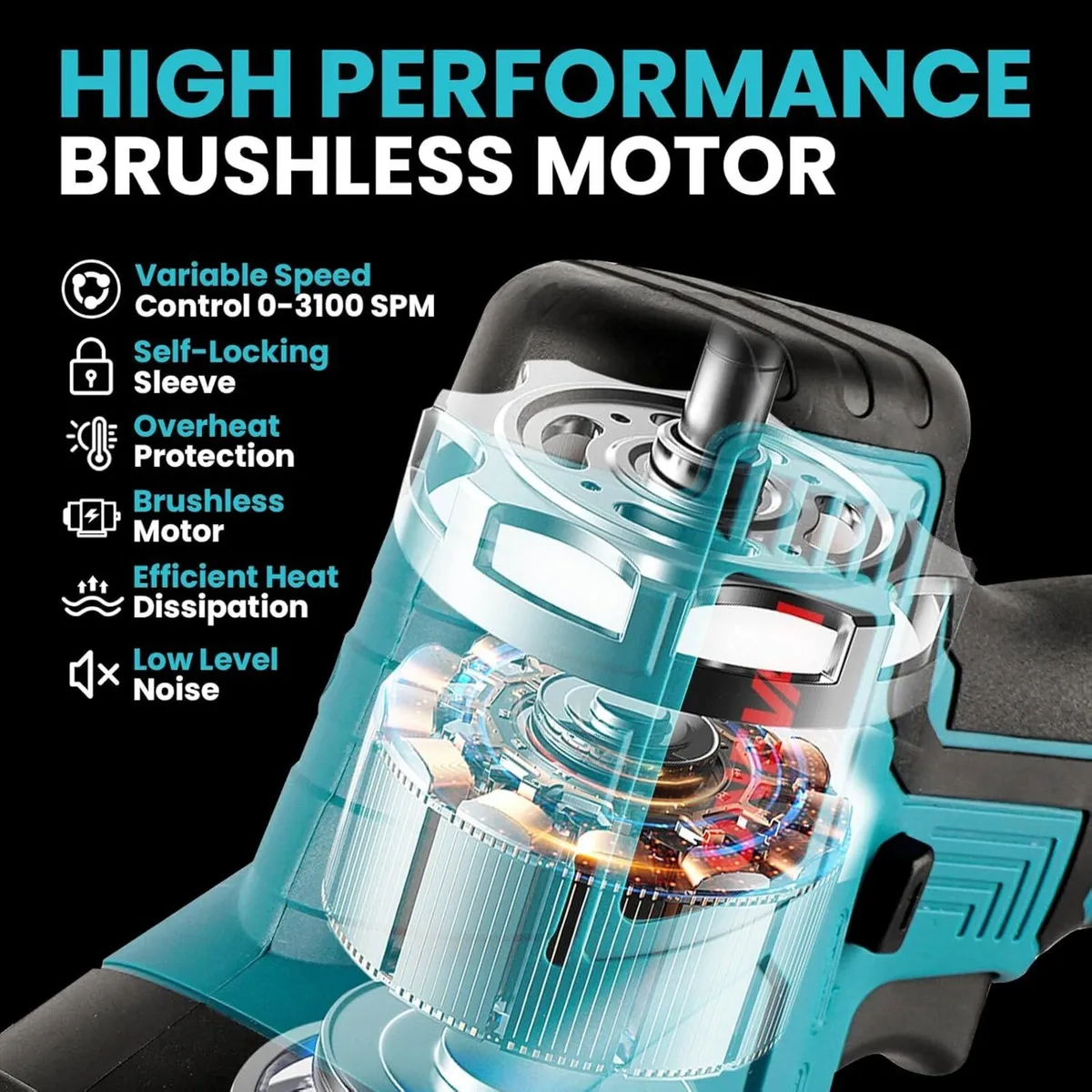 Reciprocating Saw Cordless - 300W Brushless Motor - Image 2