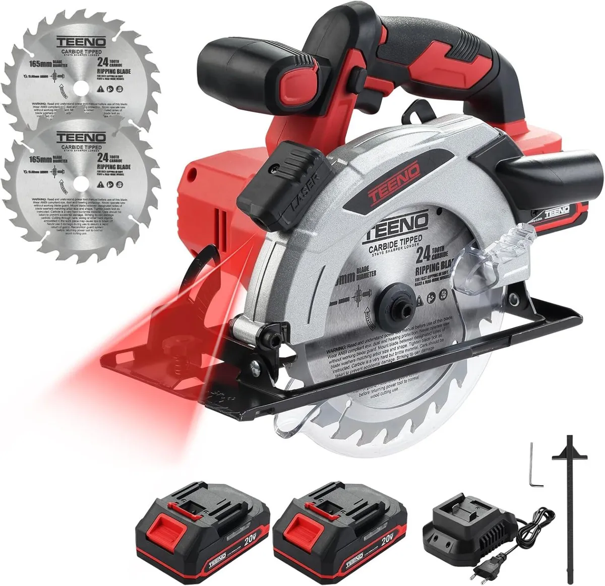 Cordless Laser Circular Saw with Electric Brake - Image 1