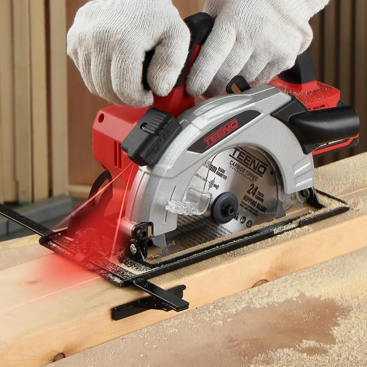 Cordless Laser Circular Saw with Electric Brake - Image 2