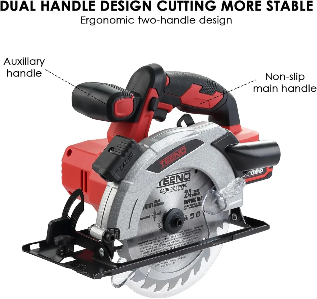 Cordless Laser Circular Saw with Electric Brake - Image 4