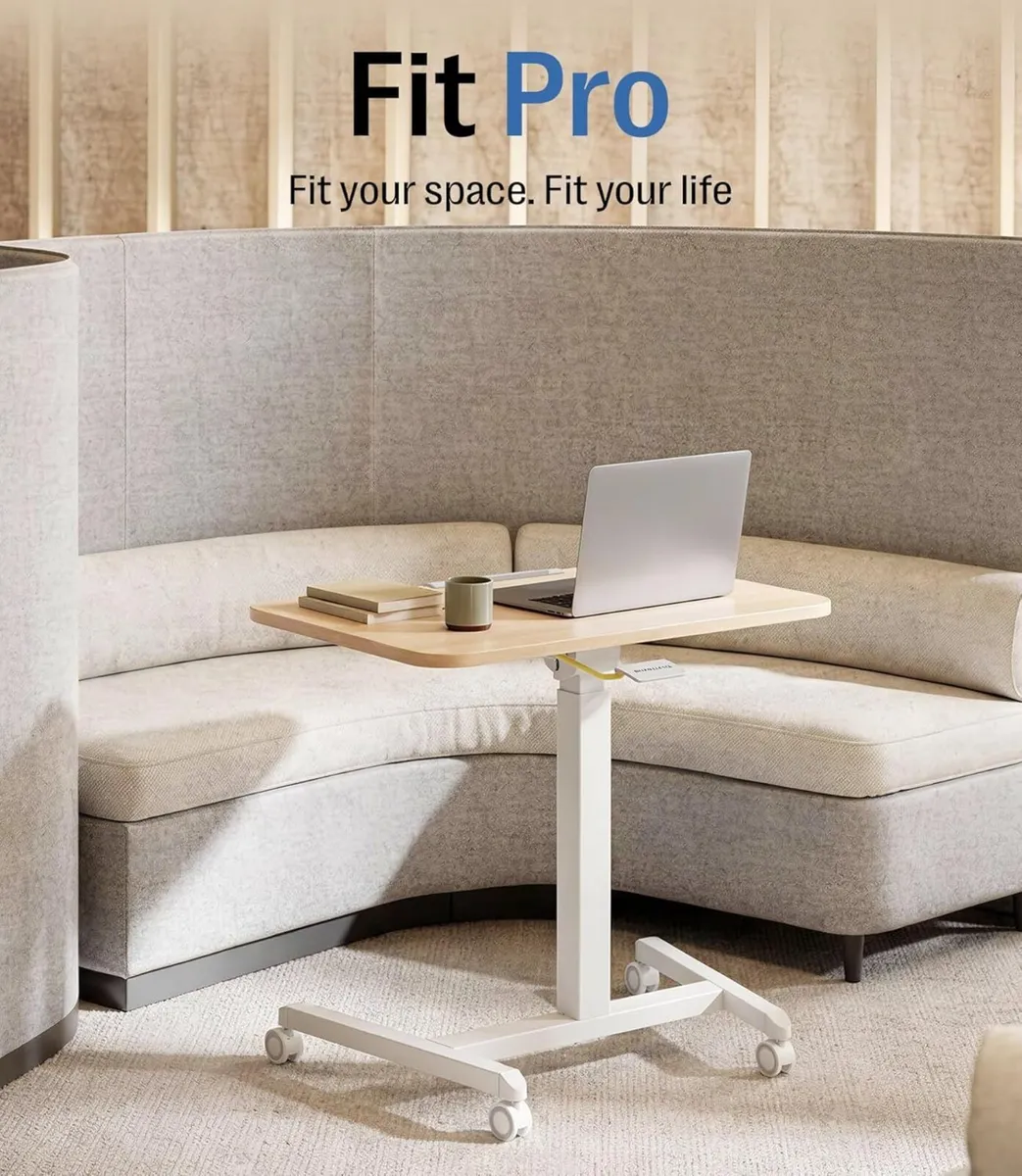 Fit Pro Overbed Table with Wheels Height Adjustabl - Image 3