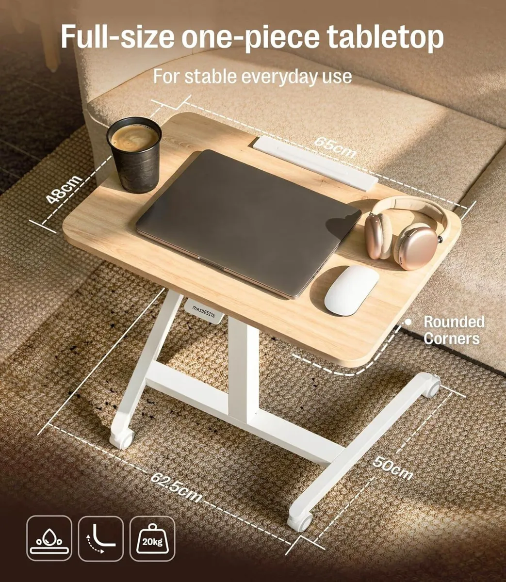 Fit Pro Overbed Table with Wheels Height Adjustabl - Image 2