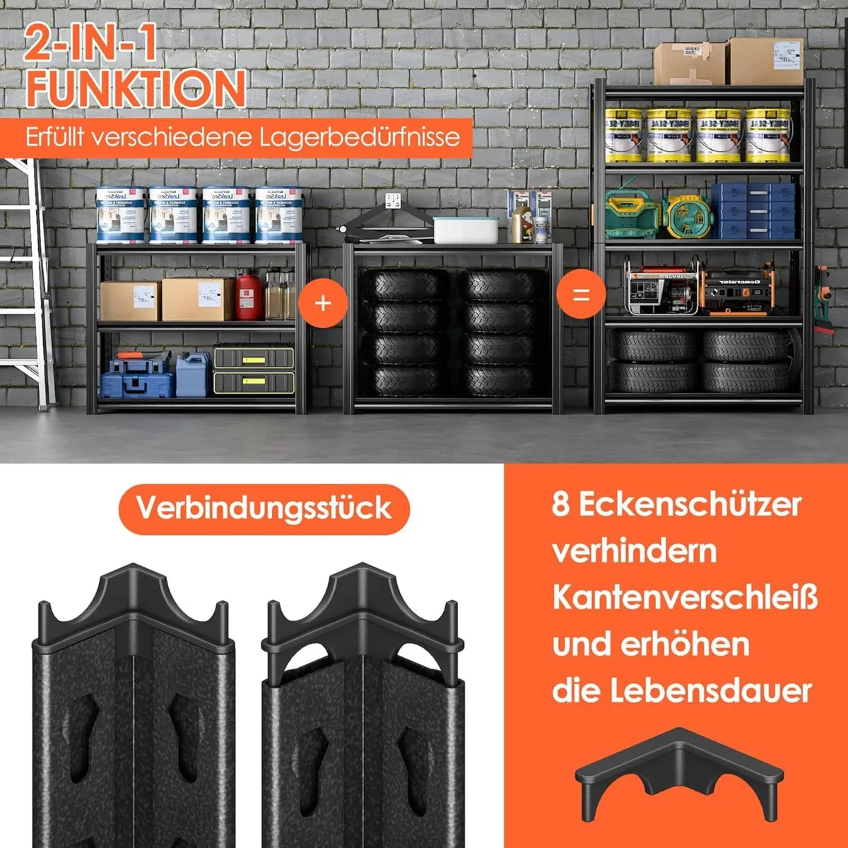 Heavy Duty Metal Shelf 183x90x40 cm with 5 - Image 4