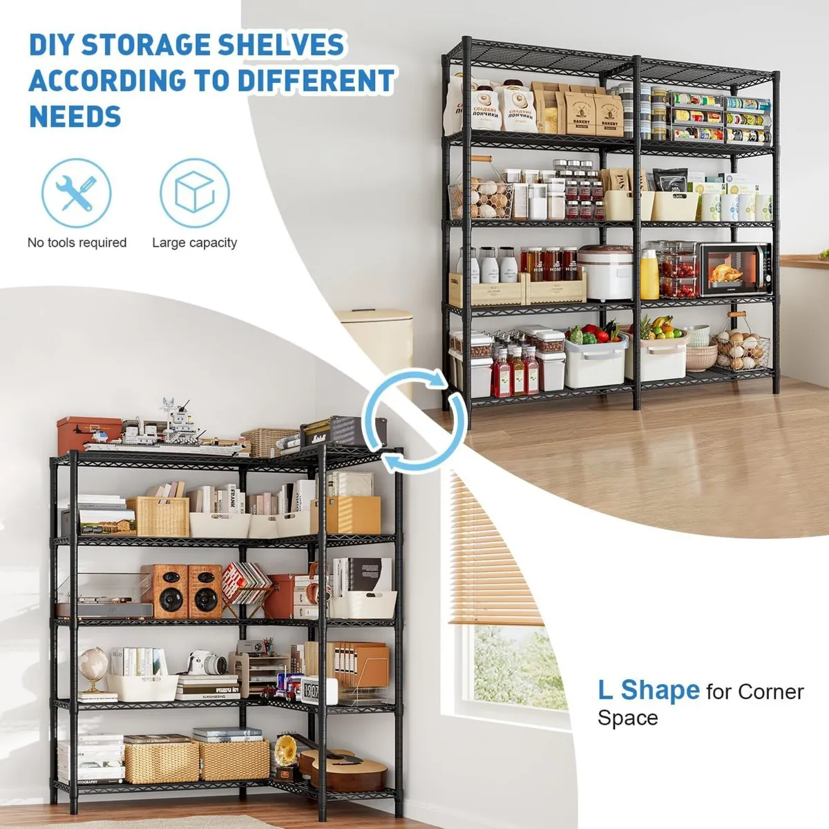 Heavy Duty Garage Shelving Unit 5-Tier Metal - Image 4