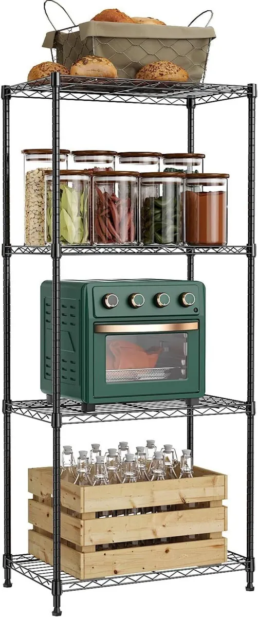 Storage Shelves 4 Tier Heavy Duty Metal Unit With - Image 1