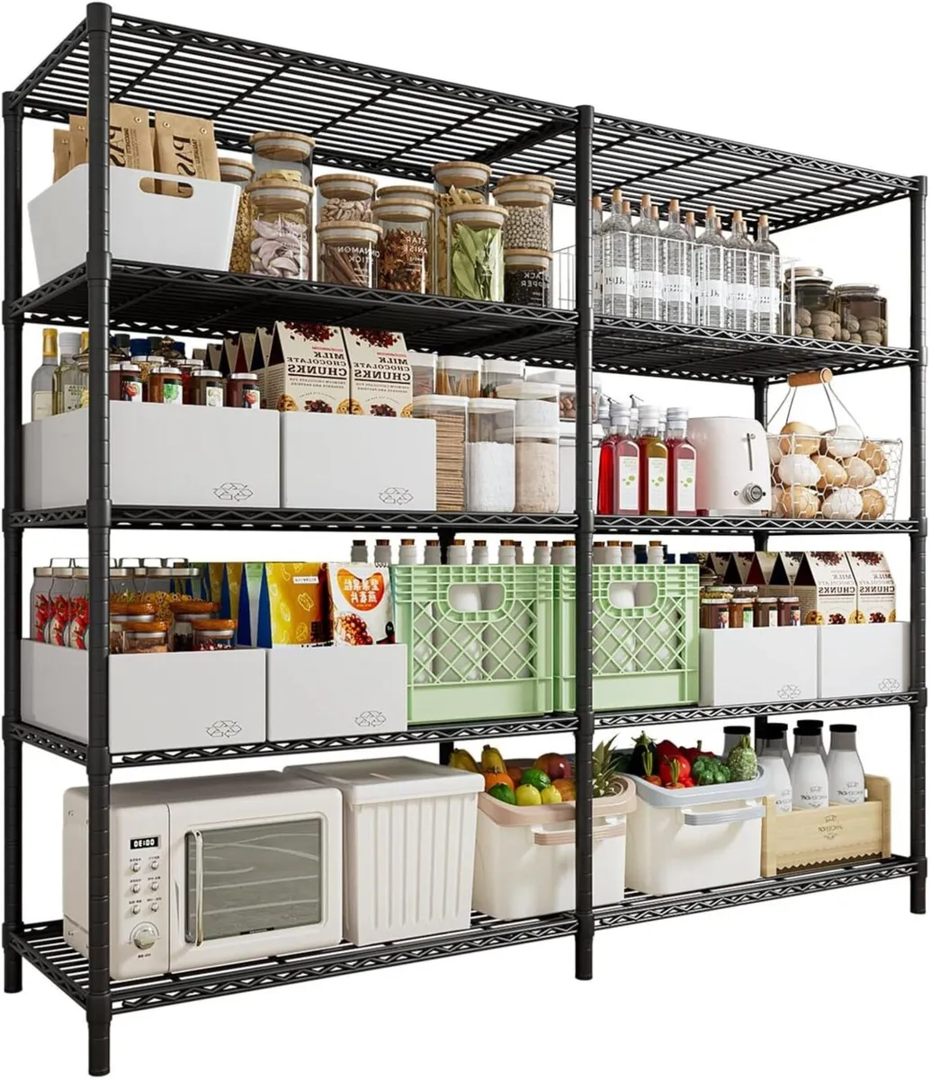 5-Tier Metal Shelving Unit Adjustable Heavy Duty - Image 1