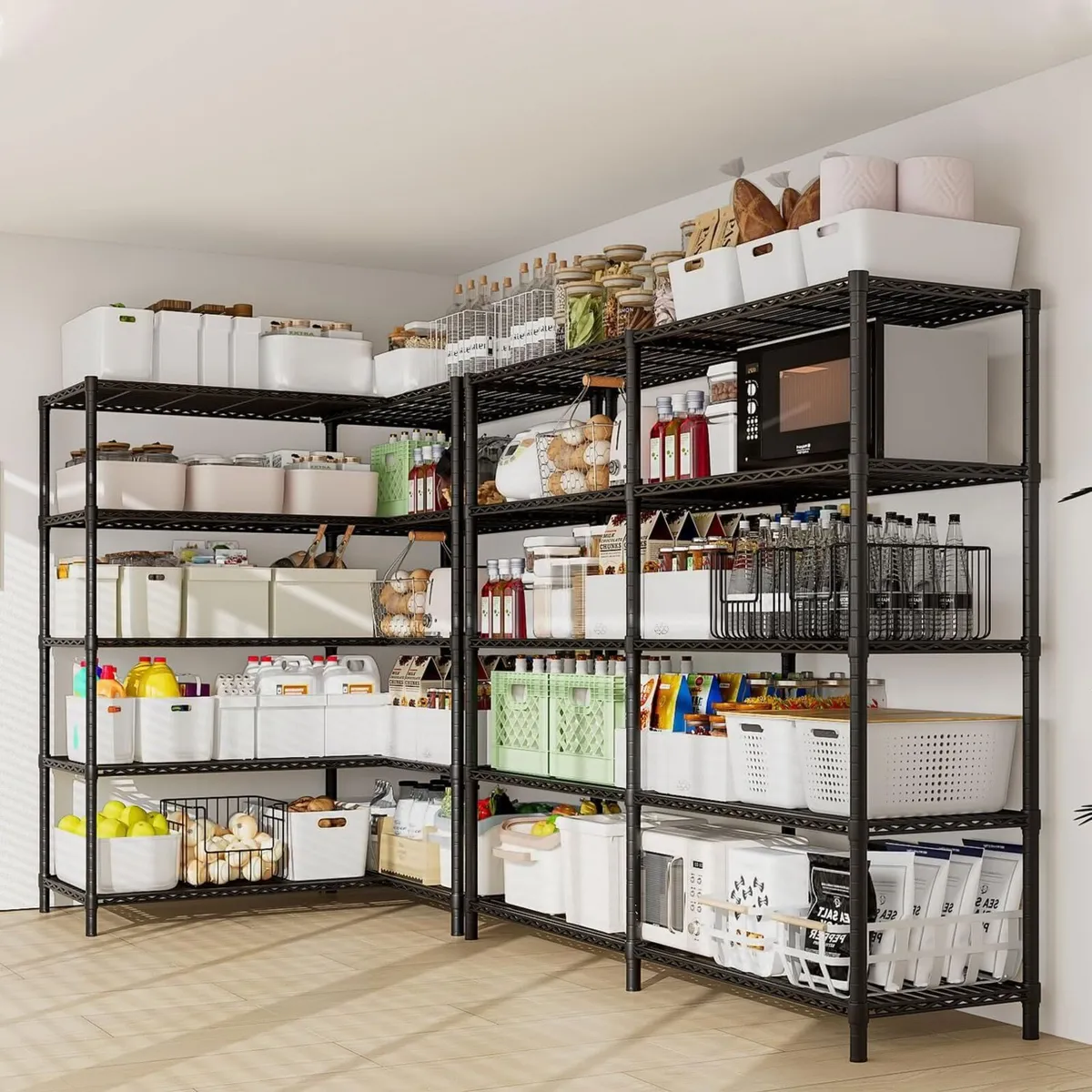 5-Tier Metal Shelving Unit Adjustable Heavy Duty - Image 2