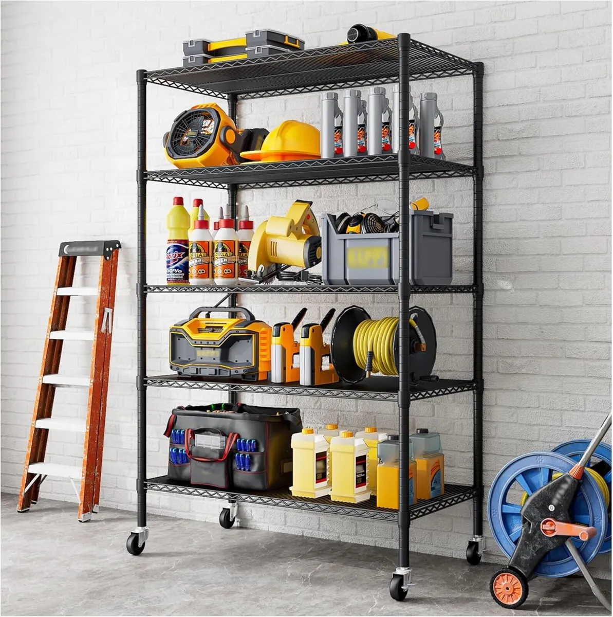 Heavy Duty Garage Shelving Unit - 182.9x91.3x45.7 - Image 1